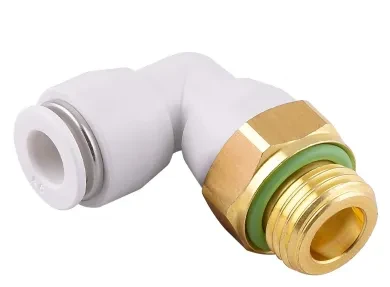 RACOR EN "L" ORIENTABLE MACHO CILÍNDRICO CON O-RING