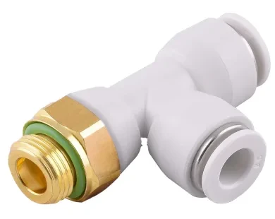RACOR A T ORIENTABLE MACHO LATERAL CILÍNDRICO CON TÓRICA