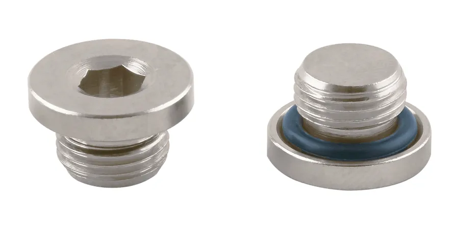 TAPPO MASCHIO CILINDRICO ESAGONO INCASSATO CON O-RING FKM
