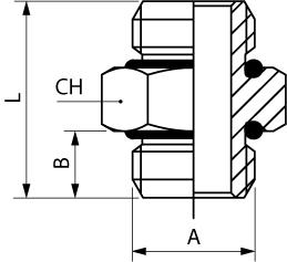 MAMELON DOUBLE, CYLINDRIQUE AVEC JOINT TORIQUE NBR