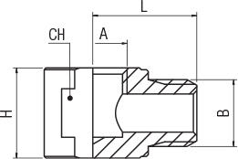 MALE-FEMALE ELBOW FITTING