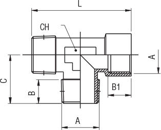 RACOR A T HEMBRA LATERAL