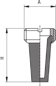 SILENCER WITH FILTERING PAD - (TAPER) WITH SLOT FOR SCREWDRIVER