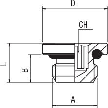 MALE PLUG (PARALLEL) WITH HEXAGON EMBEDDED AND NBR O-RING