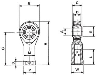 ROD ENDS SELF-LUBRICATING - INOX