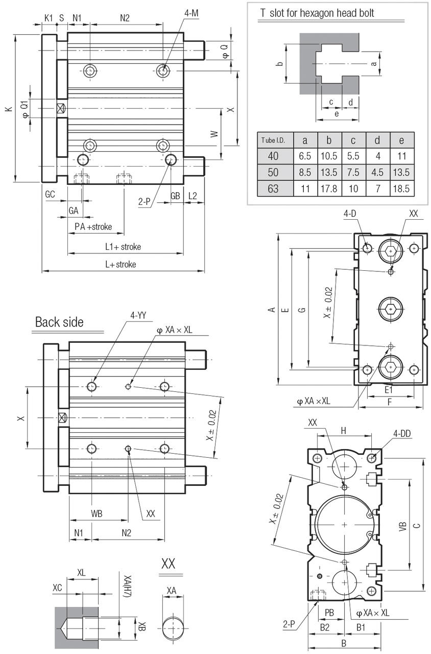 DOUBLE-ACTING MAGNETIC - Bore from 40 to 63