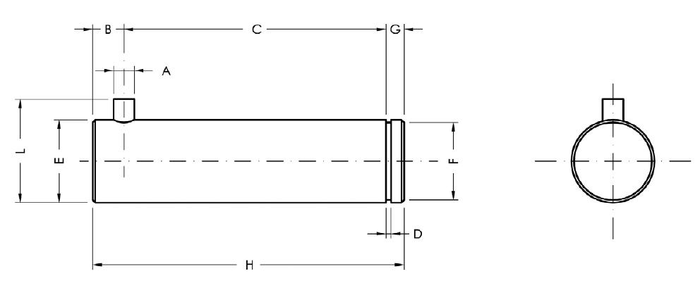 PIN ANTI-ROTATION FOR NARROW FEMALE HINGE VCD - ALUMINIUM