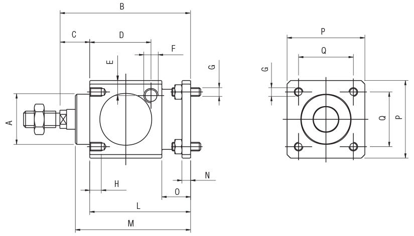 PISTON ROD LOCK - ALUMINIUM