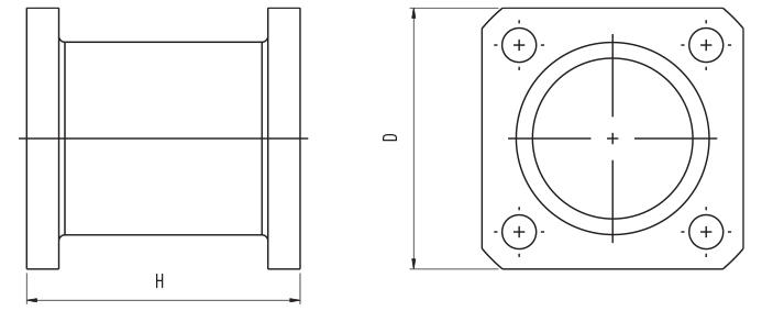 BRIDA PARA CILINDRO CONTRAPUESTO - ALUMINIO