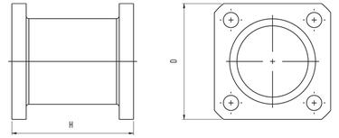 BRIDA PARA CILINDRO CONTRAPUESTO - ALUMINIO