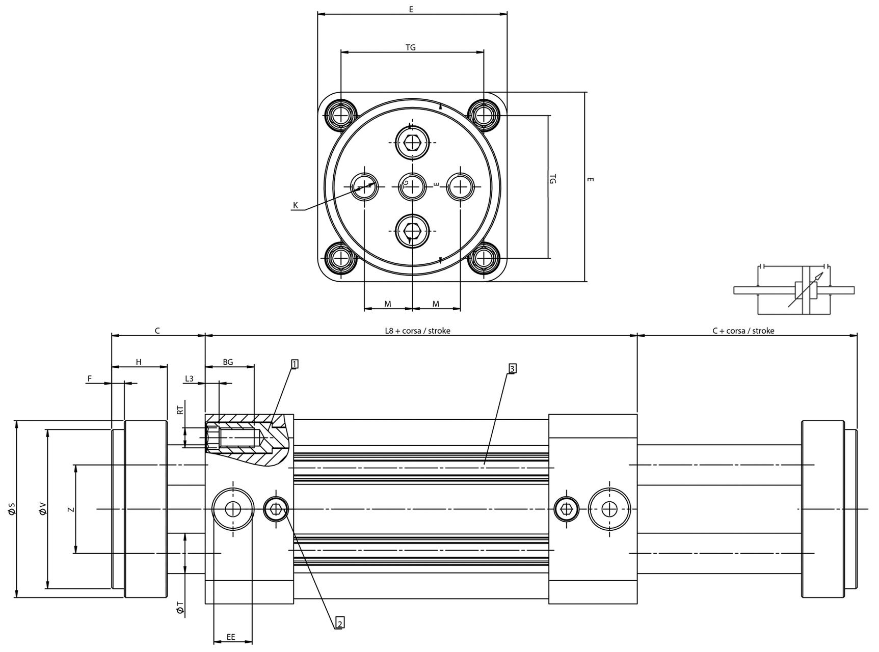 DOPPIO EFFETTO AMMORTIZZATO STELI PASSANTI MAGNETICO