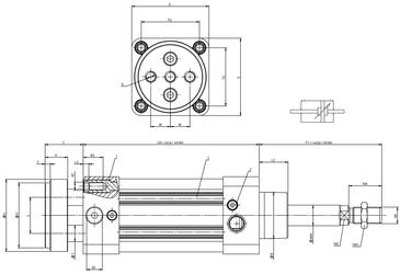 DOUBLE ACTING DOUBLE ROD CUSHIONED MAGNETIC