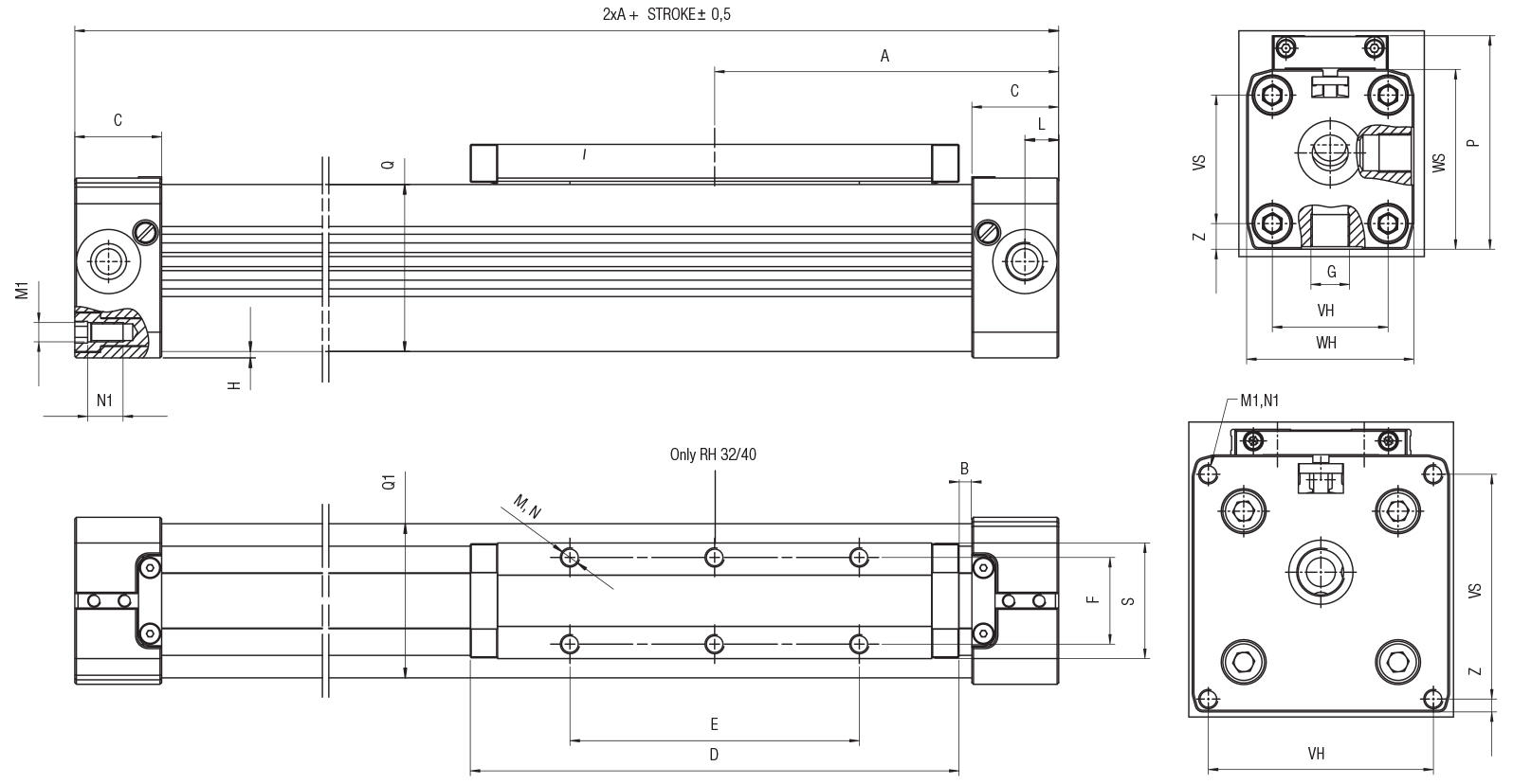 RODLESS CYLINDER