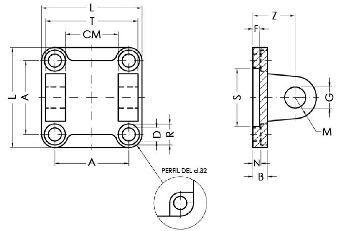 FEMALE CLEVIS BRACKET - IRON