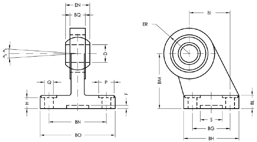 EYE BRACKET WITH SPHERICAL ROD EYE