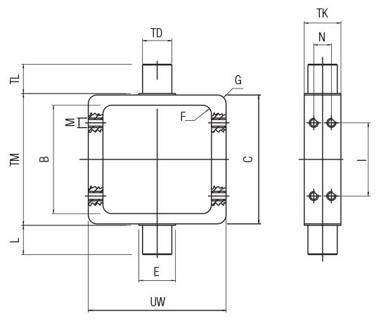 INTERMEDIATE ADJUSTABLE TRUNNION MOUNT