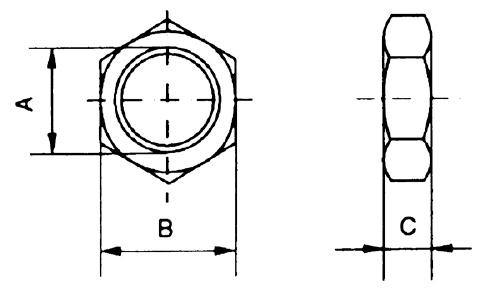 NUT FOR RODS - STEEL