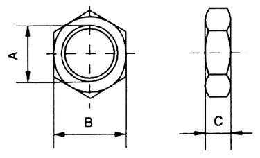 NUT FOR RODS - STEEL