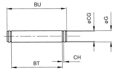 PIN WITH SEEGER - STEEL