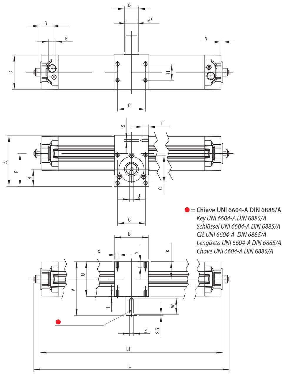 MALE ROTARY CYLINDER WITH ANGLE REGULATION +/- 5°