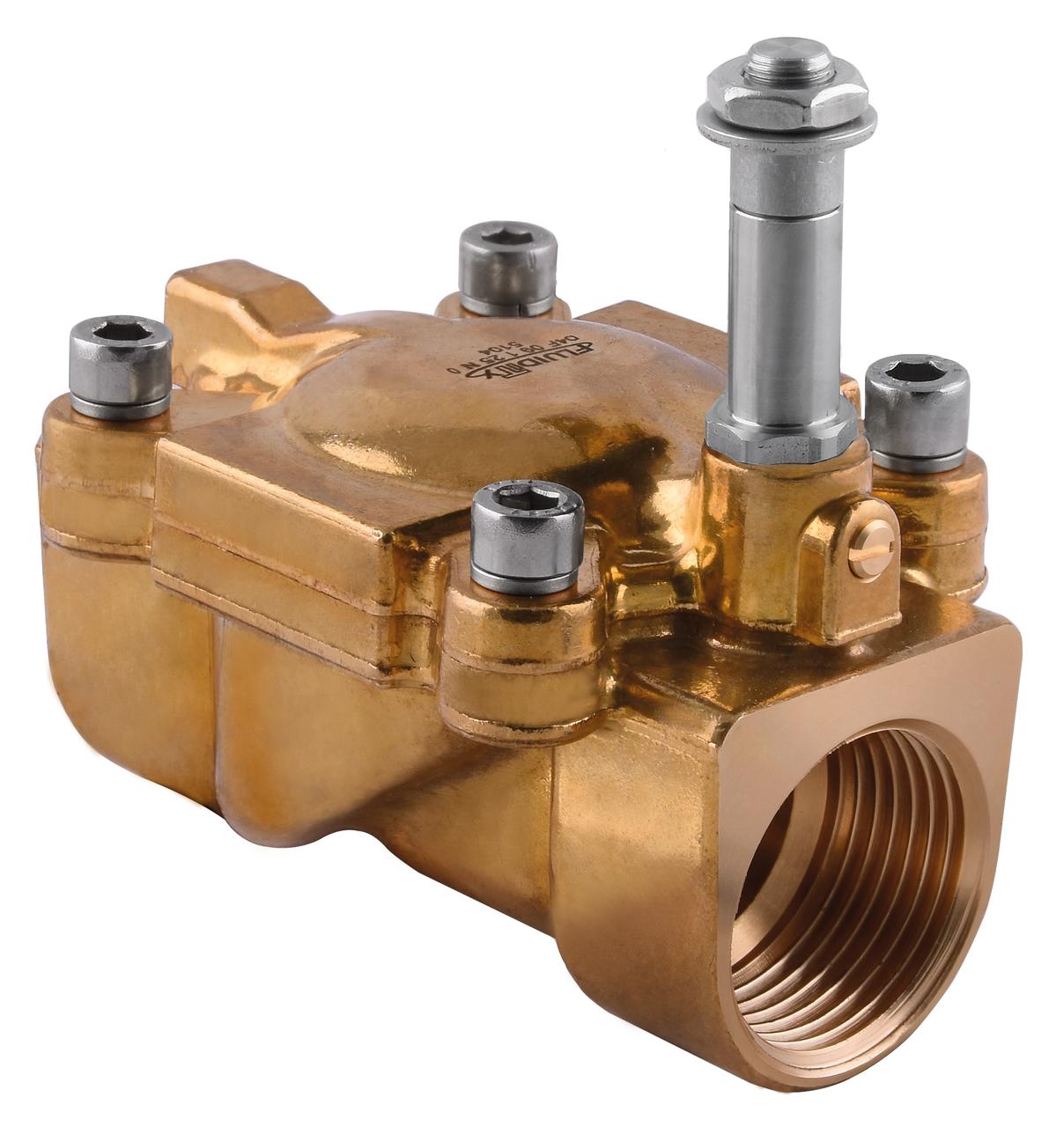 SERVO-ASSISTED SOLENOID VALVES WITH SPEED REGULATOR