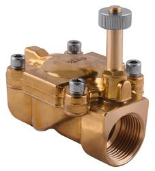 SERVO-ASSISTED SOLENOID VALVES WITH SPEED REGULATOR