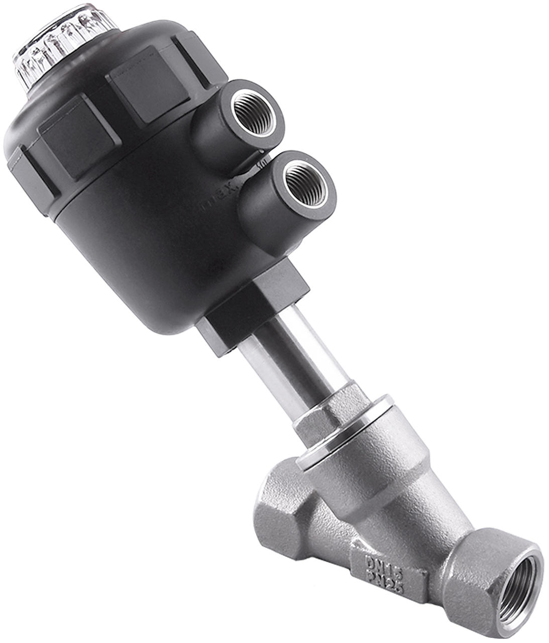 ANGLE SEAT VALVES - INLET BELOW SEAT - TECHNOPOLYMER ACTUATOR - NPTF