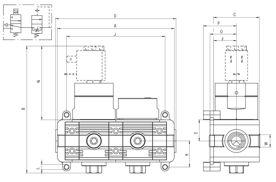 SOFT START VALVE WITH QUICK EXHAUST - FRL1 Size