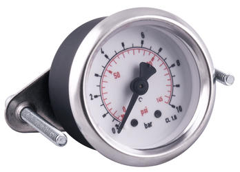 MANOMETER BACK CONNECTION FOR PANEL MOUNTING WITH BRACKET, CHROMED FLANGE