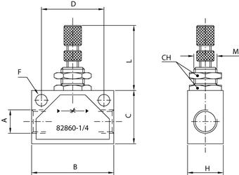 Bl-DIRECTIONAL INLINE NEEDLE VALVE - FEMALE NPTF