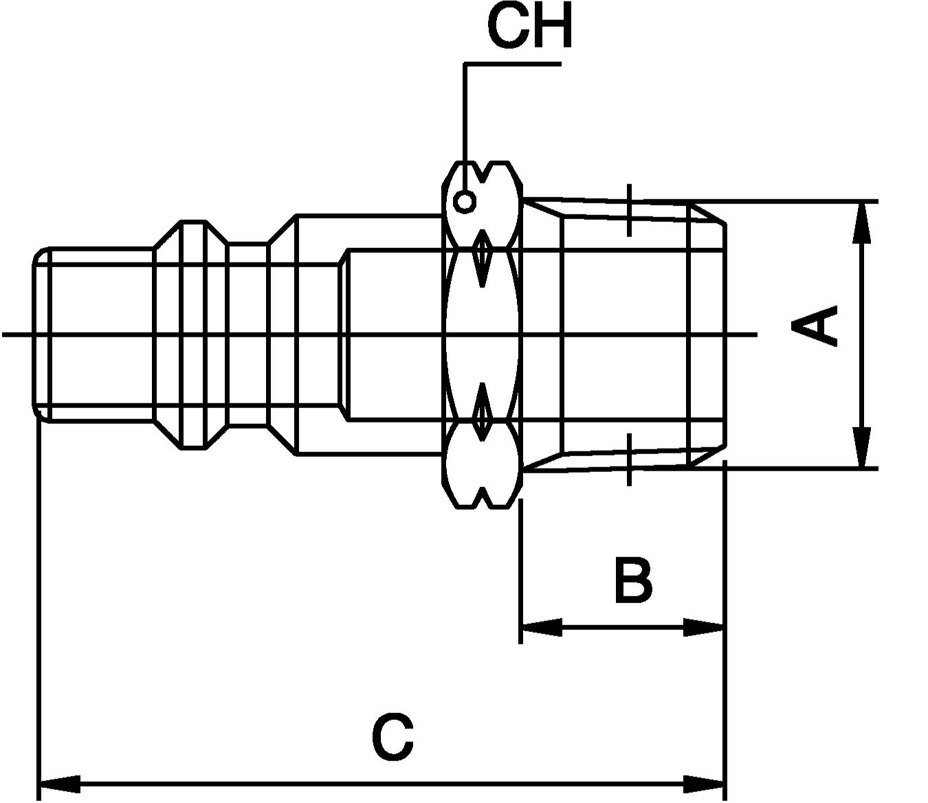 1/4"  INUSTRIAL MALE NPTF - 316L (STAINLESS)