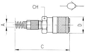 COMPRESSION SOCKET WITH SPRING