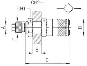 BULKHEAD SOCKET WITH COMPRESSION CONNECTION