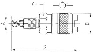 COMPRESSION SOCKET WITH SPRING