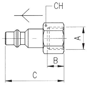 Stecker Mit Innengewinde Aus Stahl Ac