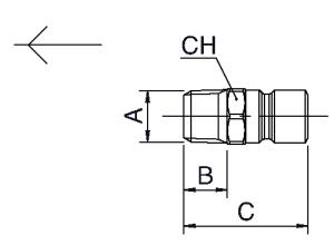 MALE PLUG (TAPER) "PRE-COATING THREAD"