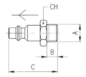 EMBOUT MÂLE EN ACIER
