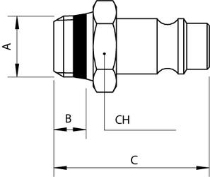 Innesti profilo europeo maschi INOX 316L Aignep 63260 per aria compressa,  1/4-1/2 (2pz) [6326000002]