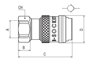 B-SOCKET COM ROSCA FÊMEA