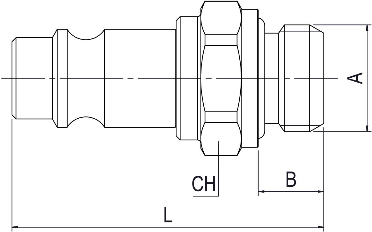 MALE PLUG (PARALLEL) WITH OR