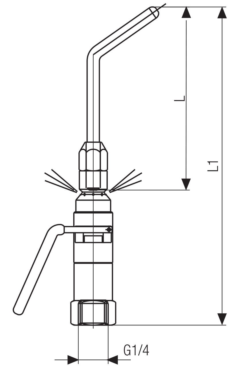 SCREEN BLOWGUN WITH STAINLESS STEEL NOZZLE