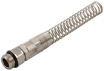 ORIENTING STRAIGHT MALE ADAPTOR (PARALLEL) + NUT WITH SPRING