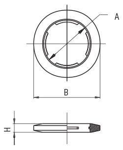 ARANDELA DENTADA EN NYLON PA66
