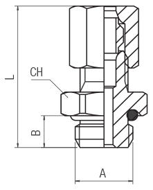 RACCORD DROIT AVEC JOINT TORIQUE MALE CYLINDRIQUE