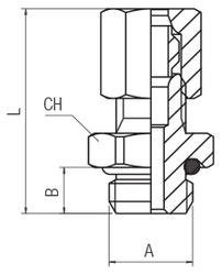 RACCORD DROIT AVEC JOINT TORIQUE MALE CYLINDRIQUE