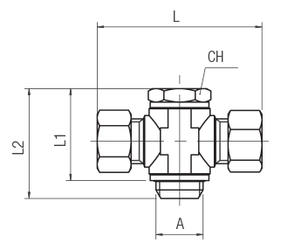 RACCORD BANJO DOUBLE MALE CYLINDRIQUE AVEC JOINT BI-MATIÈRE (16/3)