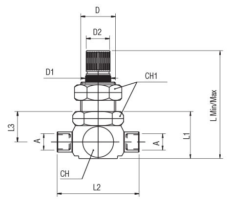 REGOLATORE IN LINEA UNIDIREZIONALE, REGOLAZIONE MANUALE