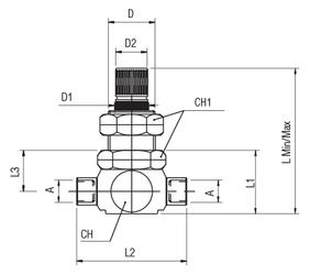 REGOLATORE IN LINEA UNIDIREZIONALE, REGOLAZIONE MANUALE