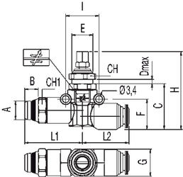 INLINE NEEDLE VALVE X TUBE - SWIFTFIT - MANUAL REGULATION