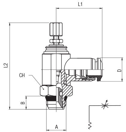 METRIC TUBE NEEDLE VALVE - SWIFTFIT - MANUAL REGULATION